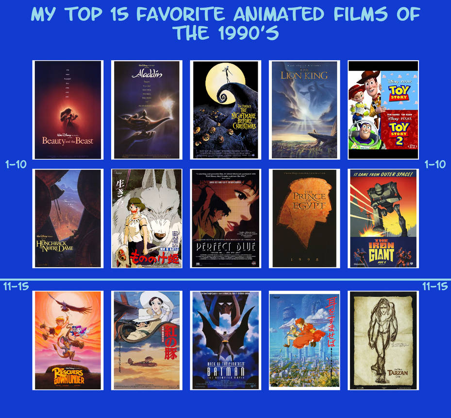 My Top 15 Favorite Animated Films Of The 1990 s By JackHammer86 On my-top-15-favorite-animated-films-of-the-1990-s-by-jackhammer86-on