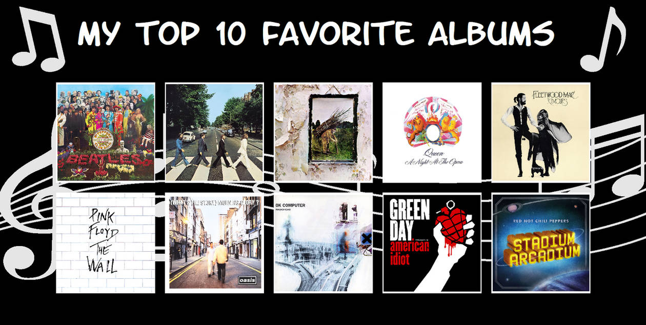 My Top 10 Favorite Albums of alltime by JackHammer86 on DeviantArt