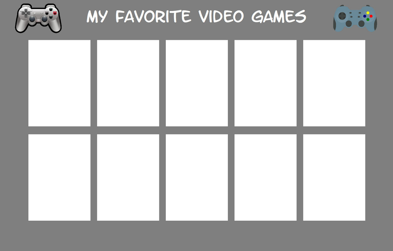 Top 10 Favorite video games template by JackHammer86 on DeviantArt Top 10 Favorite video games template by JackHammer86 on DeviantArt