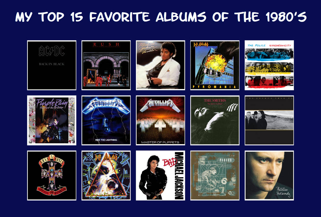 My Top 15 Favorite Albums of the 1980's by JackHammer86 on DeviantArt