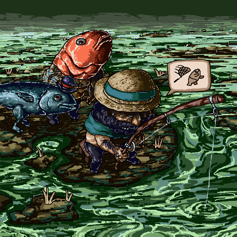 lisa the painful fishman and fisherman by sawaganiN on DeviantArt