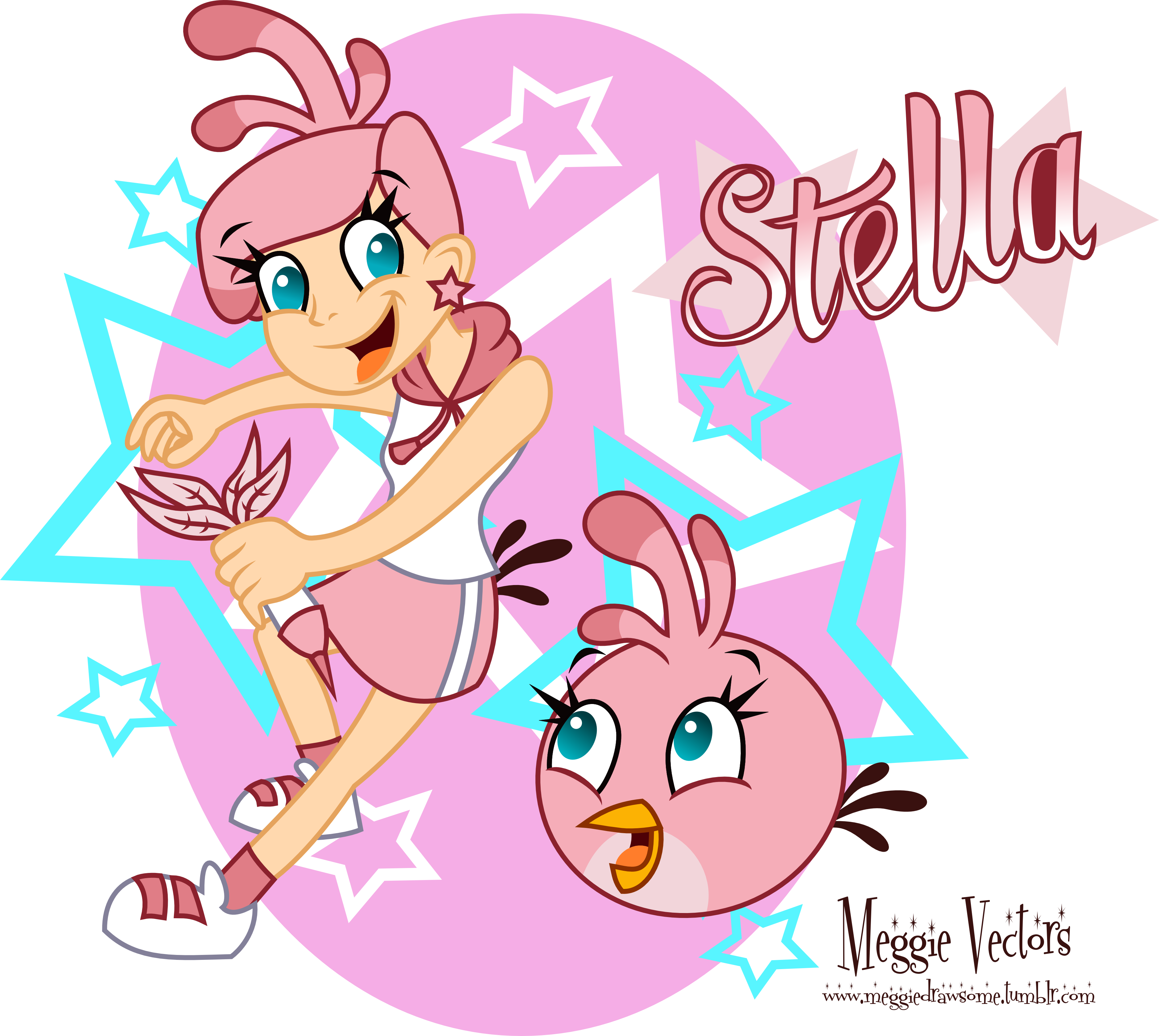 Angry Birds Stella Stella By Meggie Vectors On Deviantart