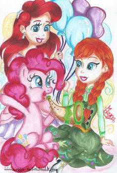 Pinkie Pie, Anna and Ariel