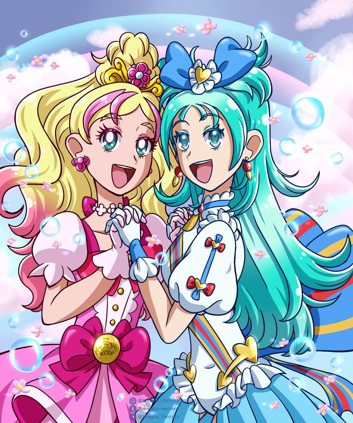 Princess Ripple Render Cure Flora and Princess Ripple by Meggie-Vectors on DeviantArt