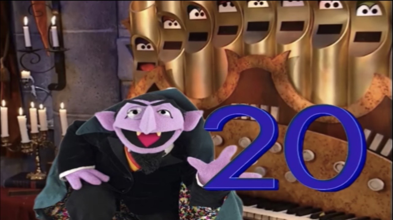 Sesame Street Count Number Of The Day The Counts Number Of The Day 20 ( Mirrored ) by Muppetgeek2003 on