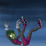 Beast Boy falling