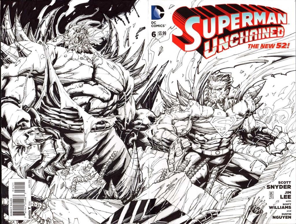 Superman Unchained b/w sketch cover (FOR SALE!)