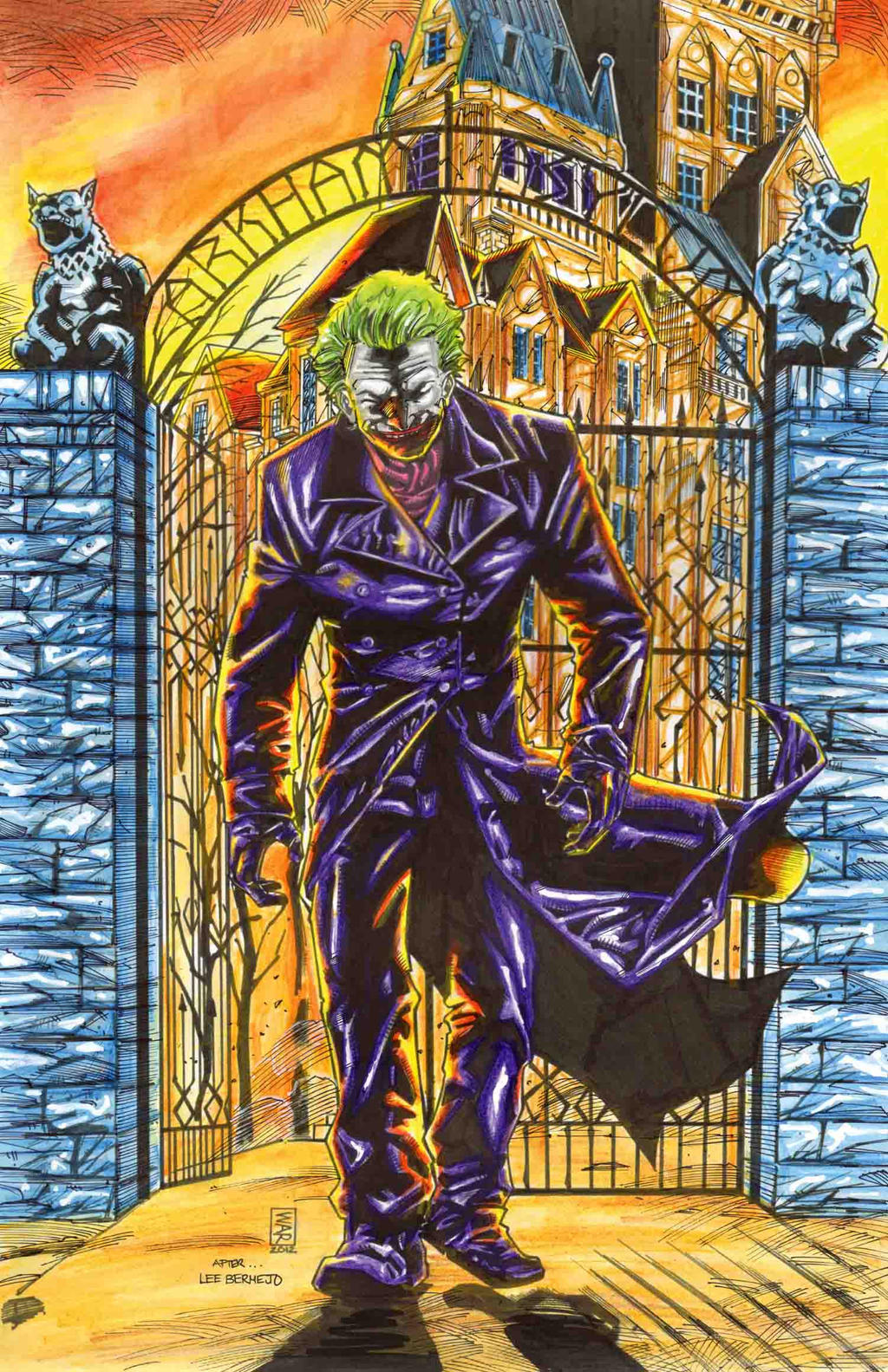 Joker recreation after Lee Bermejo by warpath28 on DeviantArt