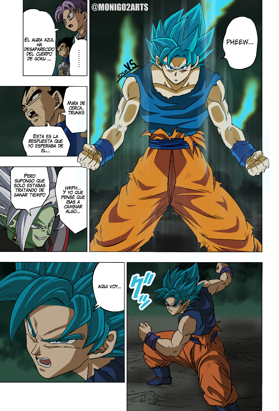 Super Saiyan God Goku, DBS Manga Ch 4 Colourised : r/dbz