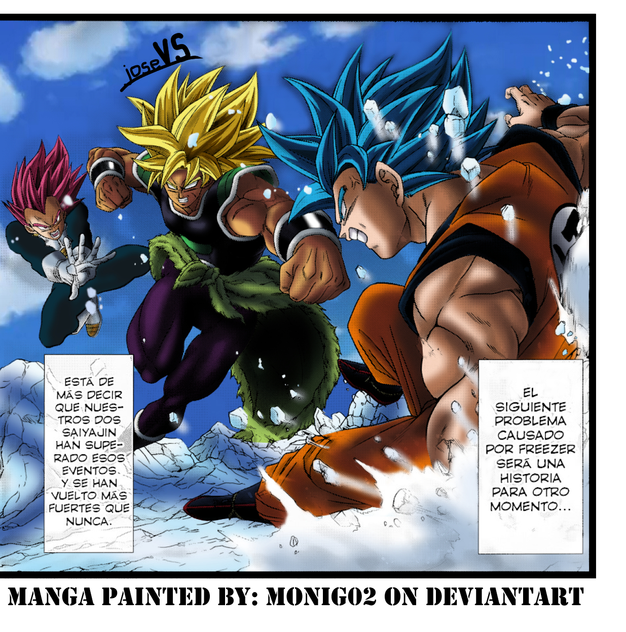 Broly vs Goku and Vegeta DBS manga 42 by MoniG02 by MoniG02 on DeviantArt