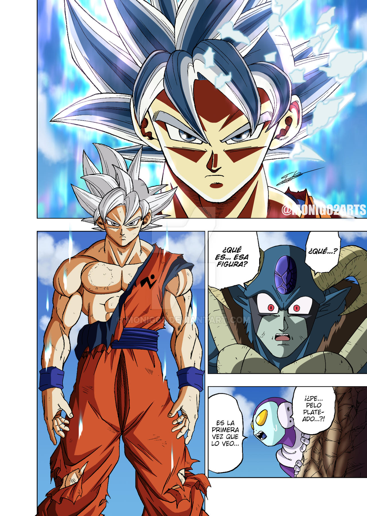Son Goku Mastered Ultra Instinct DBS manga 64 by MoniG02 on DeviantArt