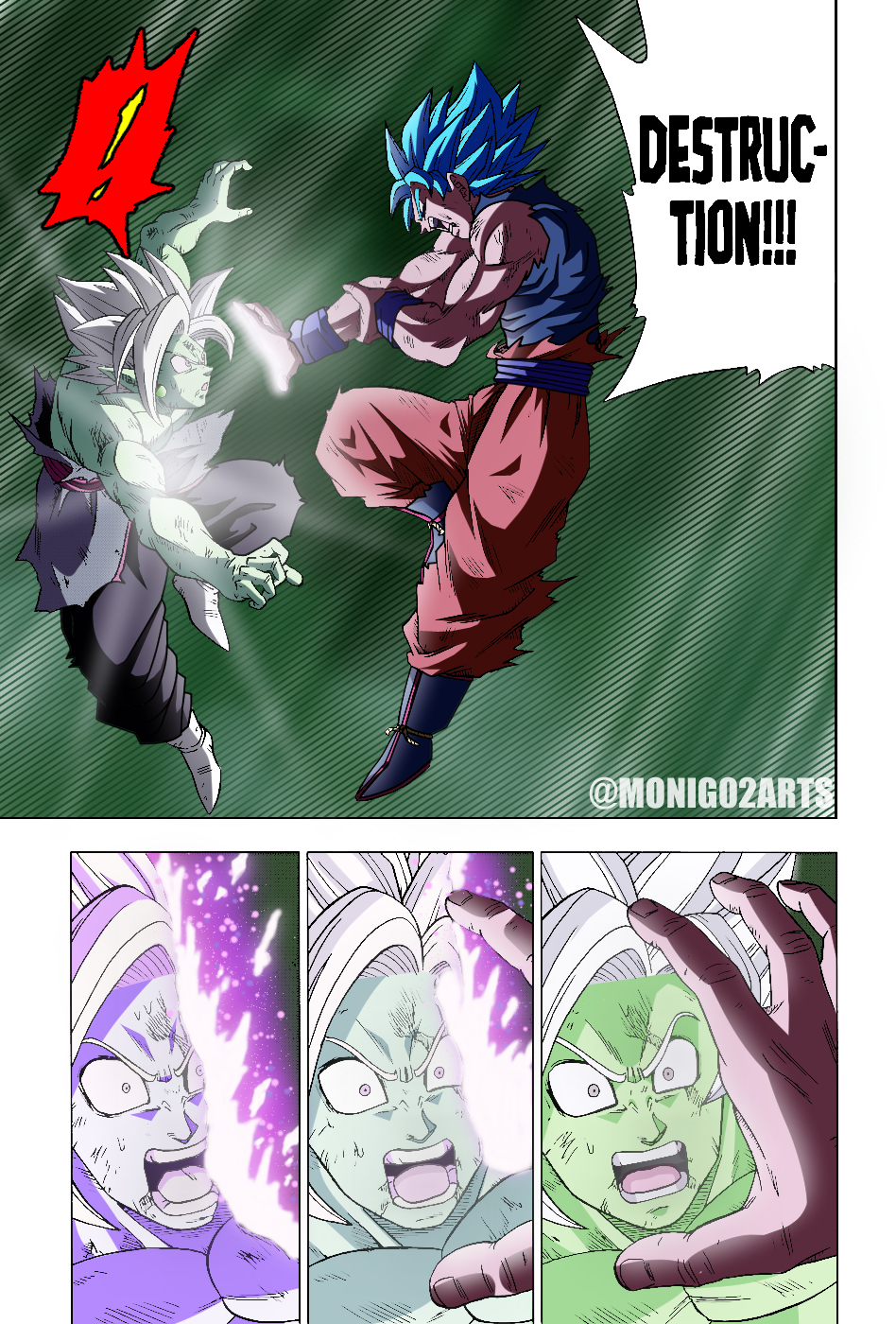 Goku SSBC uses Hakai vs Zamasu Gattai DBS manga 25 by MoniG02 on DeviantArt