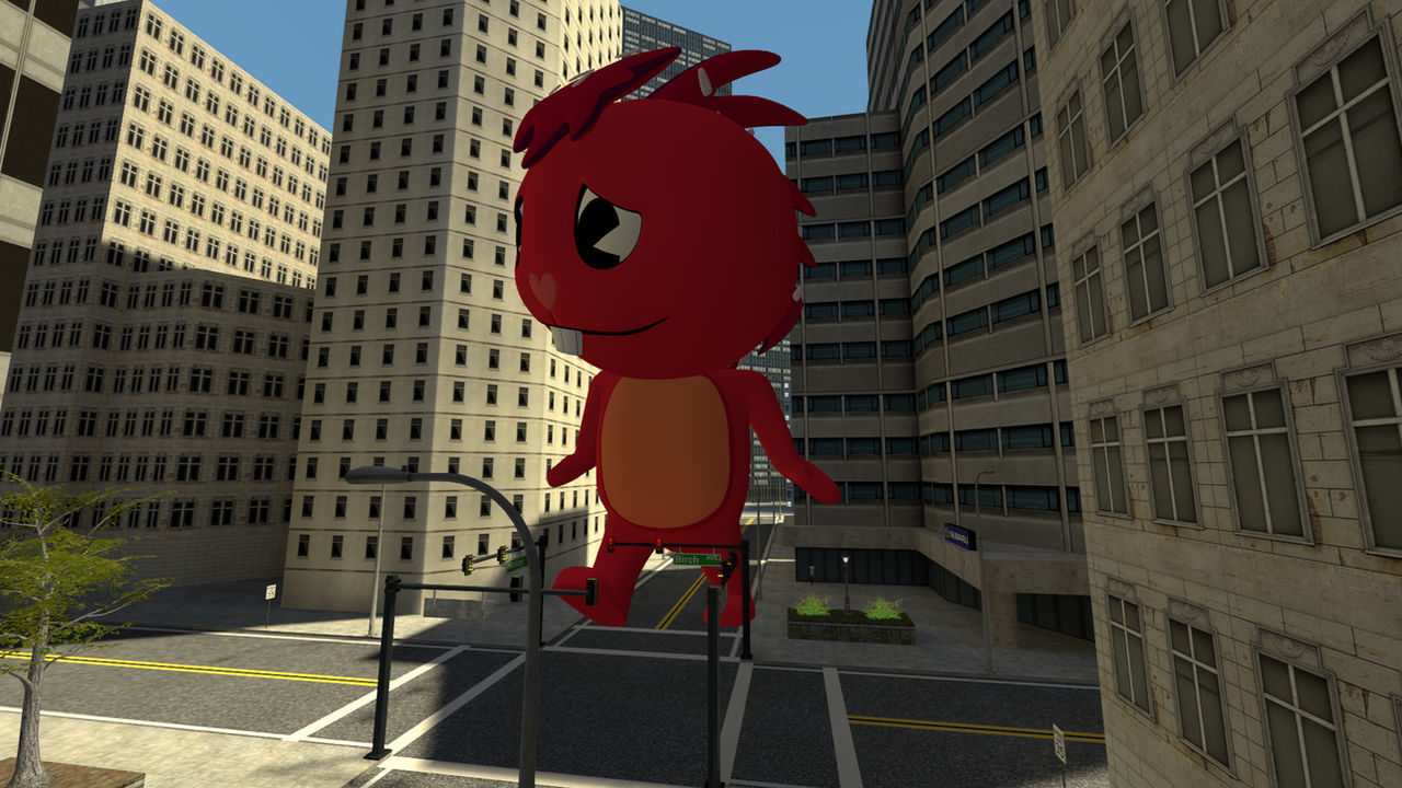 Big Flaky walking in the city by Htf-growth-fan on DeviantArt