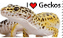 Love geckos stamp