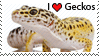 Love geckos stamp