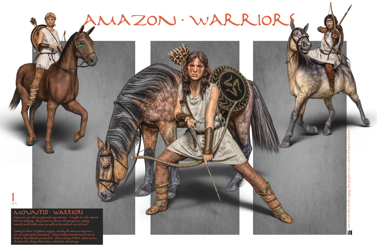 Amazon Warrior Fun Ride Amazons: Mounted Warriors by mich40ish on DeviantArt