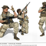 Female Soldiers Various-poses