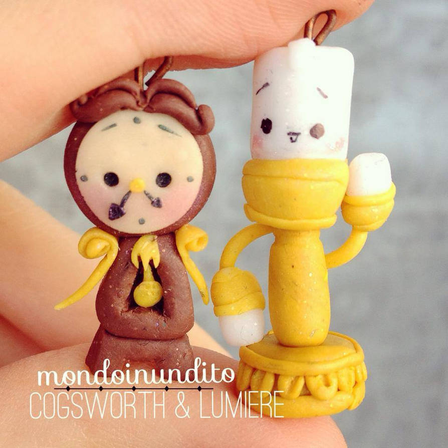Cogsworth and Lumiere from Beauty and the Beast!