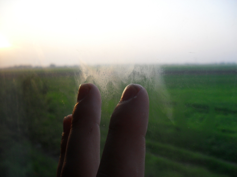 reflection of the fingers