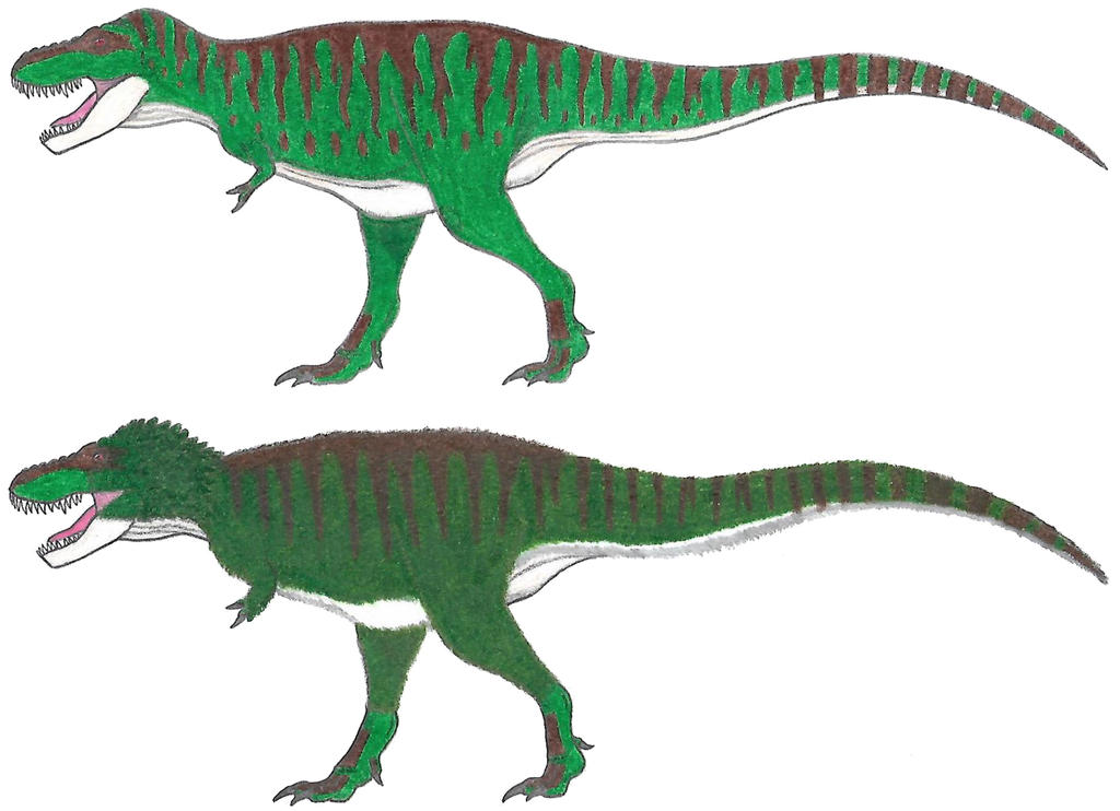 Tyrannosaurus Rex (with and without feathers)