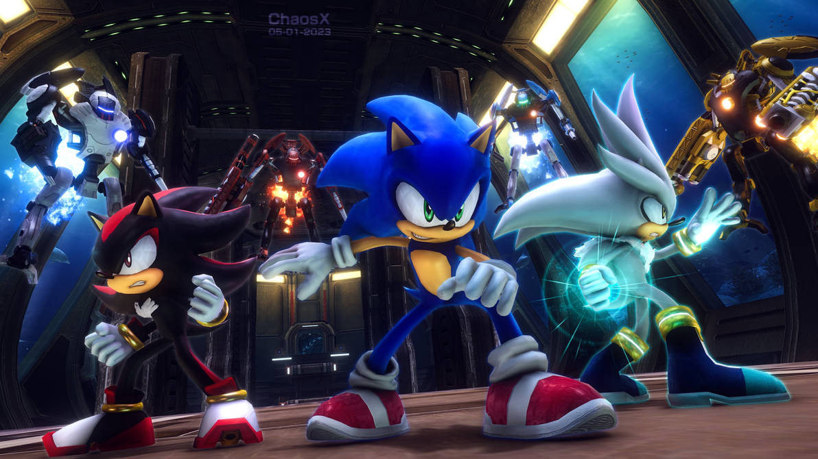 Sonic and shadow and silver by TraeThe3rd on DeviantArt
