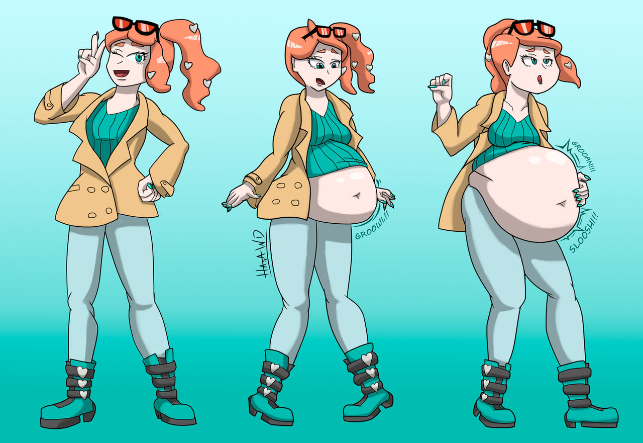Pokemon Inflantion Sonia (Pokemon) - Belly Inflation Sequence by HadaWD on DeviantArt