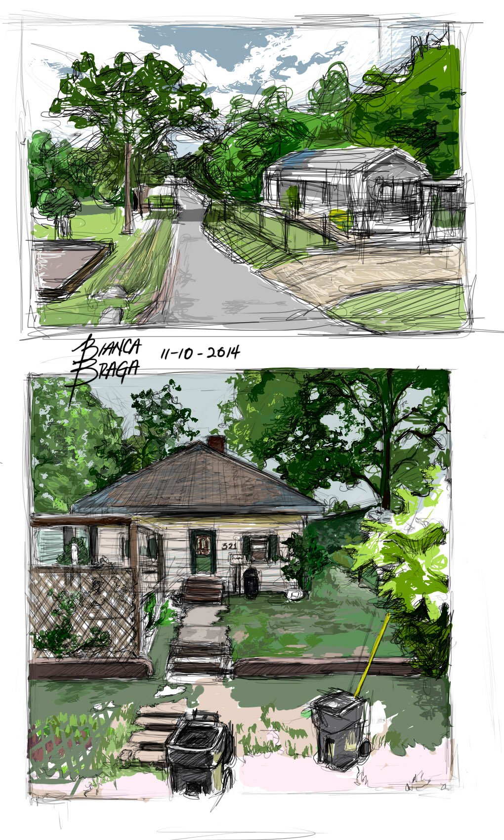 Two Houses in Arkansas - Sketch 11-10-2014