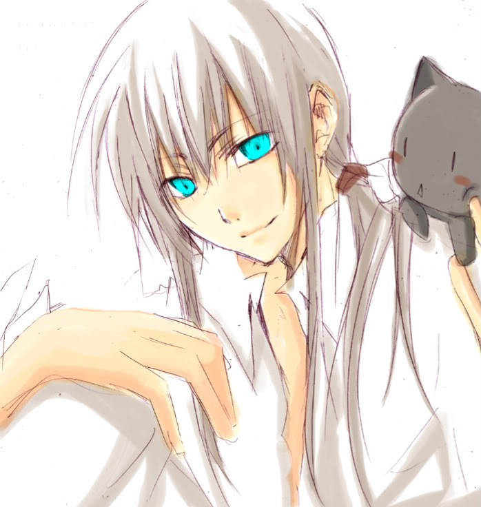 Anime Boy With White Hair And Silver Eyes The Best Undercut Ponytail