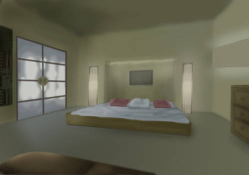 Bedroom - concept  art for 3d