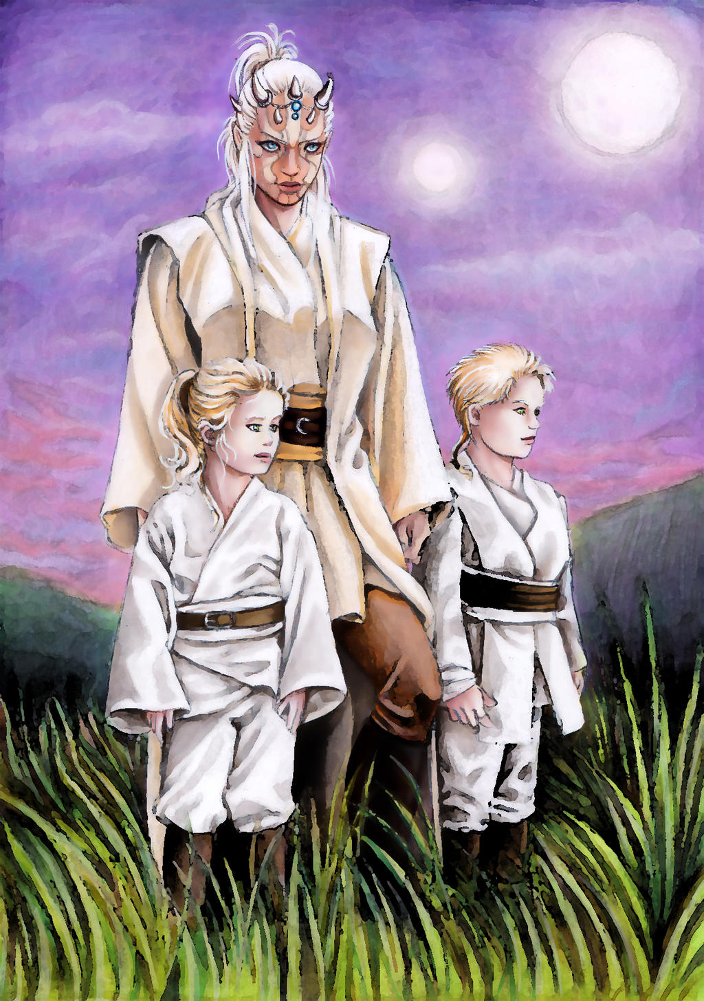 Padawan Master Master Jedi and Padawans by larkabella on DeviantArt