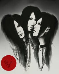 INCUBUS / DJredraw / Aoi x Uruha the GazettE Art by pollidenister