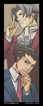 Edgeworth and Phoenix Wright