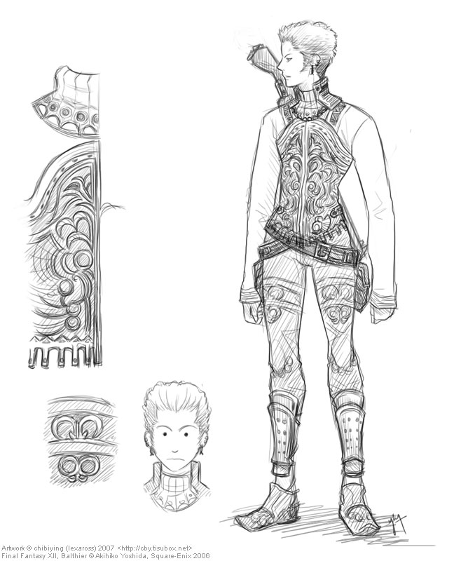 Ffxii - Balthier Sketch By Lexaross On Deviantart