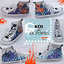 Koi and Octopus Battle Shoes