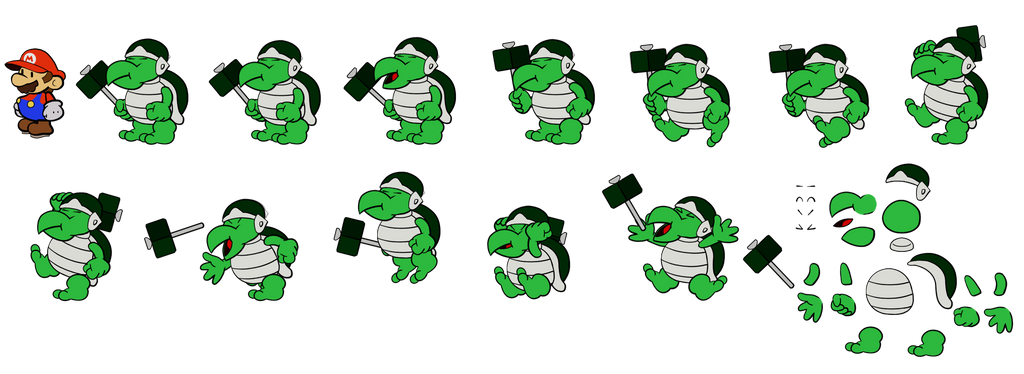 Sledge Bro Paper Sledge Bro (Paper Mario) by DerekminyA on DeviantArt