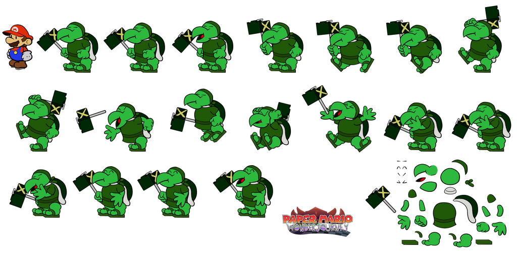 Sledge Bro Paper Moe the Sledge Bro (Paper Mario Wonder Journey) by DerekminyA on DeviantArt