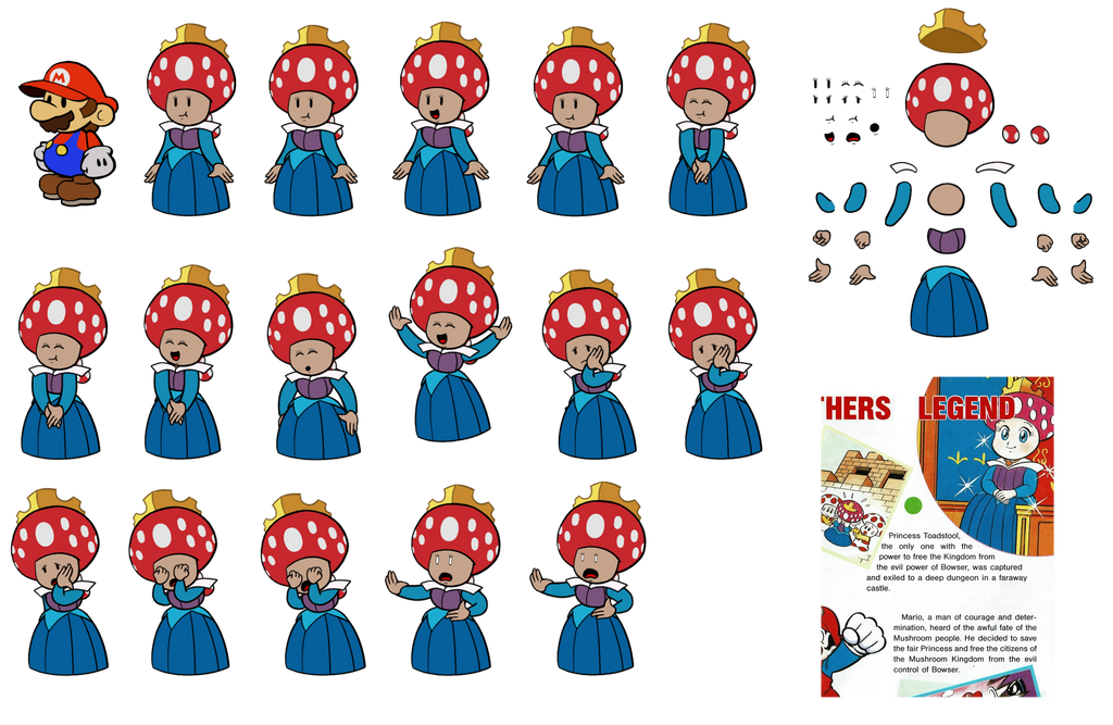 Princess Toadstool GUIDE VER (Paper Mario Style) by DerekminyA on ...