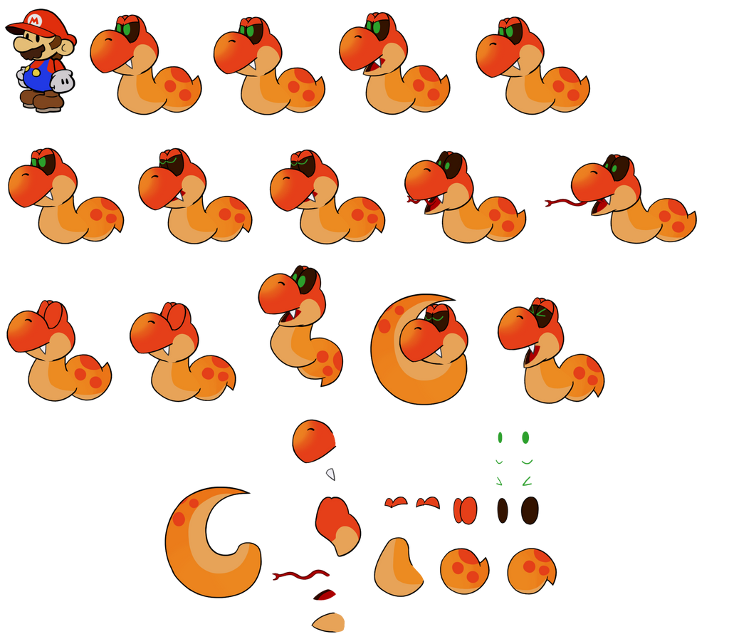 Squogs Paper Mario Slugyosh (Paper Mario Style) by DerekminyA on DeviantArt