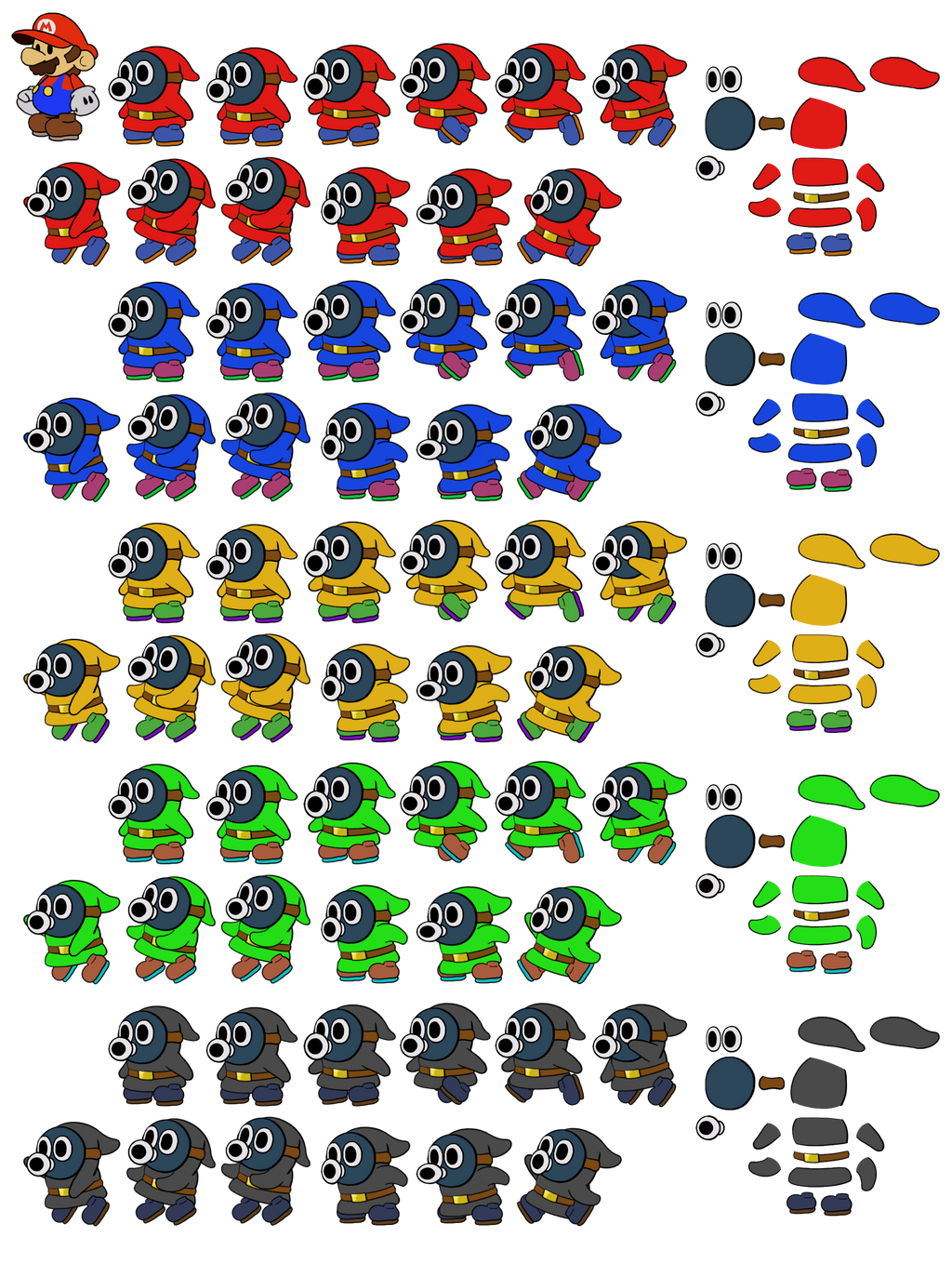 Snifit (Paper Mario-Style) by DerekminyA on DeviantArt
