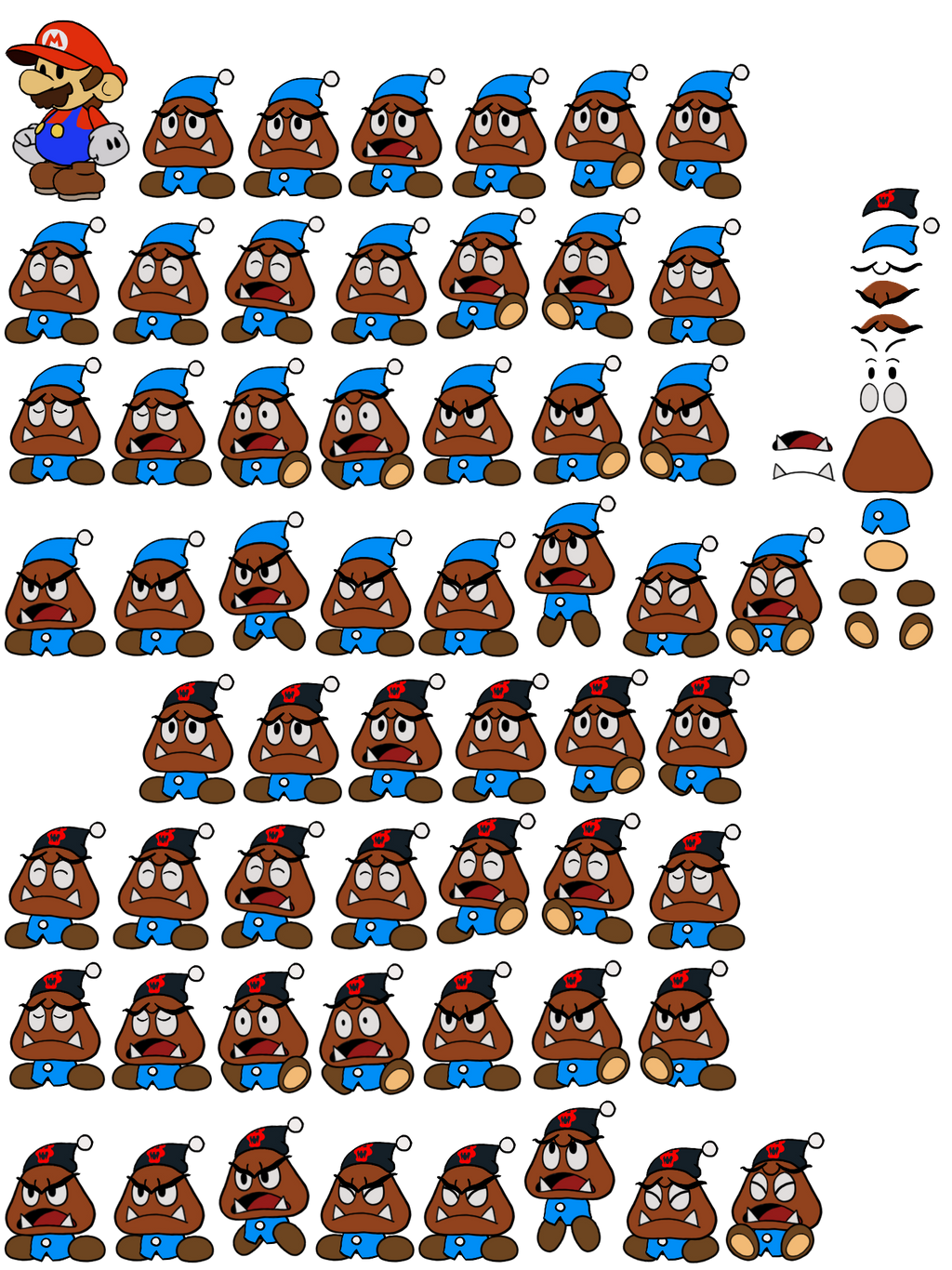 Groomp Mario Private Goomp (Paper Mario-Style, Modern) by DerekminyA on DeviantArt
