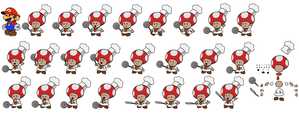 8 Bit Chef Toad Chef Toad (Paper Mario-Style) by DerekminyA on DeviantArt