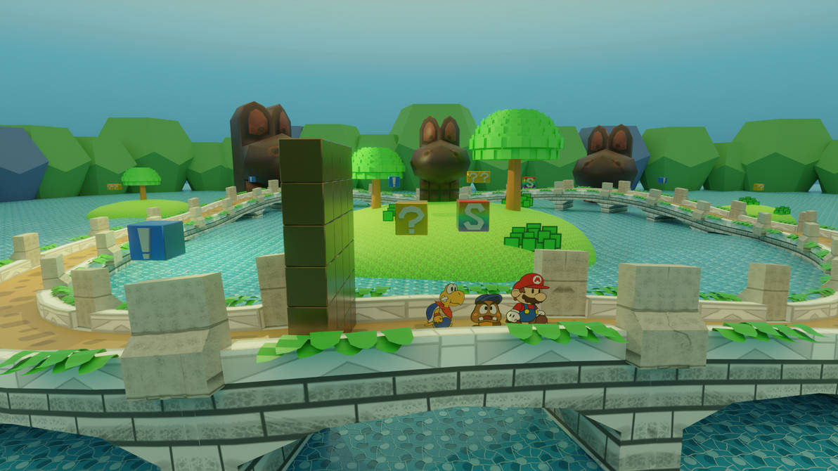Testing Ground Mario Beautiful Bridges (Paper Mario test area) by DerekminyA on DeviantArt