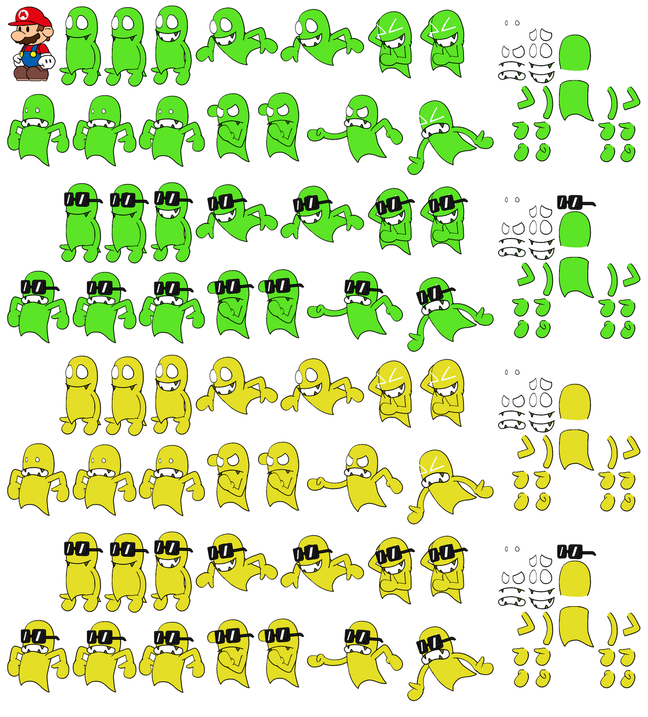 Greenie (Paper Mario-Style) by DerekminyA on DeviantArt
