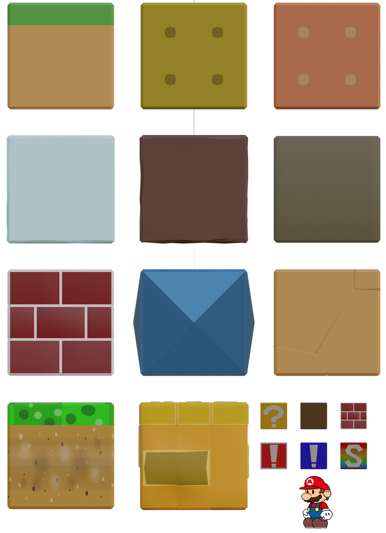 Paper Mario aka Mario Story 2d level pieces 1 by DerekminyA on DeviantArt