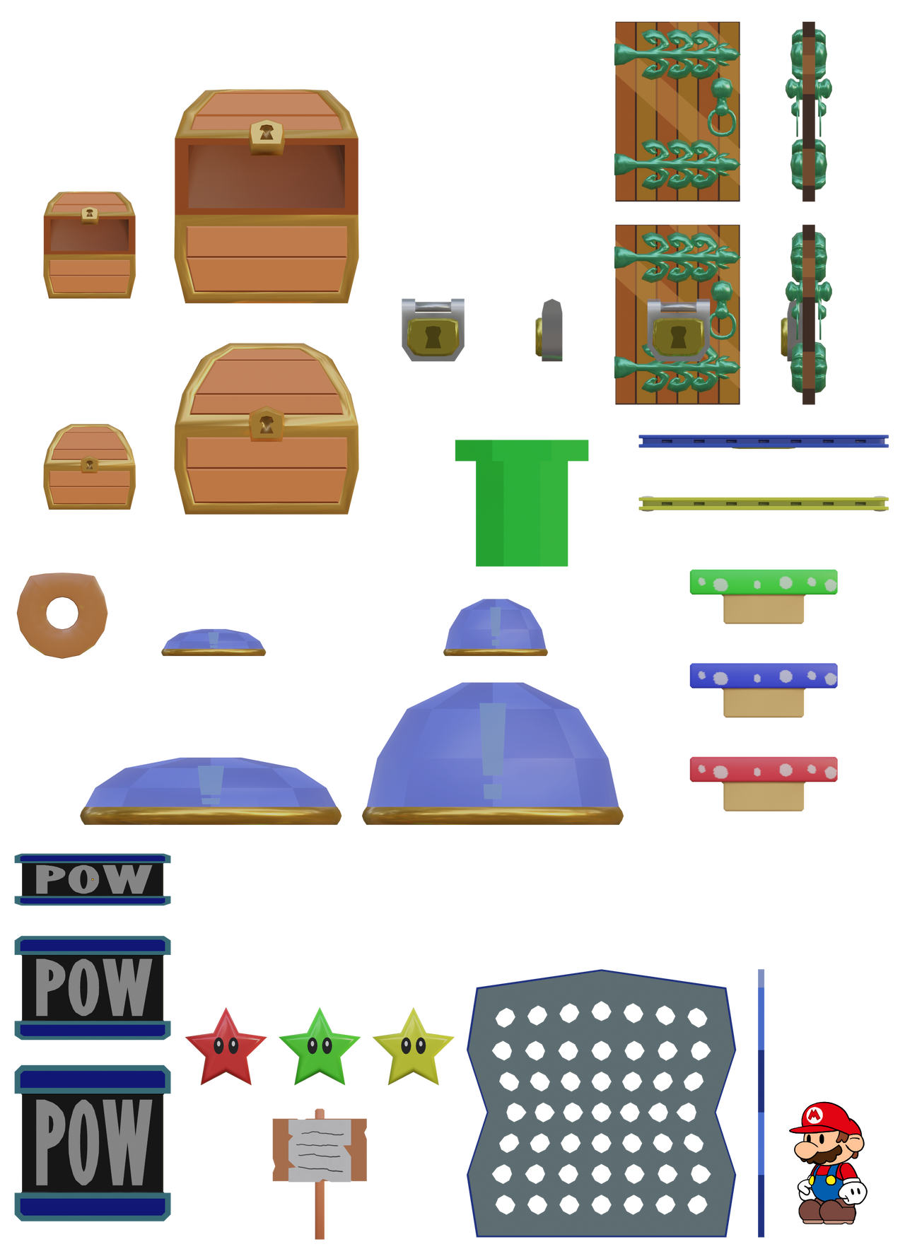Paper Mario Ultrablock Paper Mario aka Mario Story 2d level pieces 2 by DerekminyA on DeviantArt