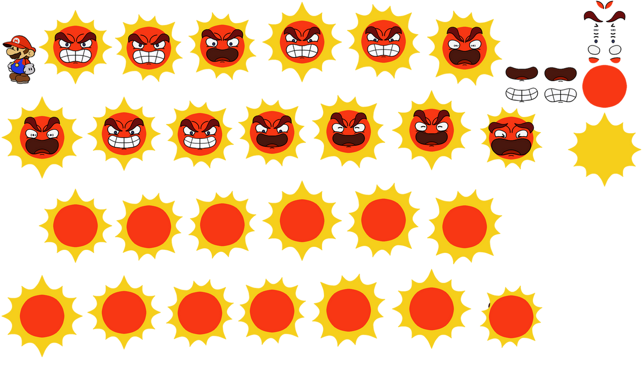 Angry Sun Deviantart Angry Sun (Paper Mario-Style) by DerekminyA on DeviantArt