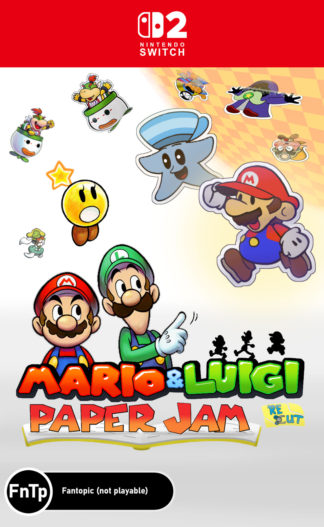 Mario and Luigi Paper Jam Recut- Switch 2 boxart by DerekminyA on ...