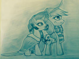 Applejack and Rarity - Snow