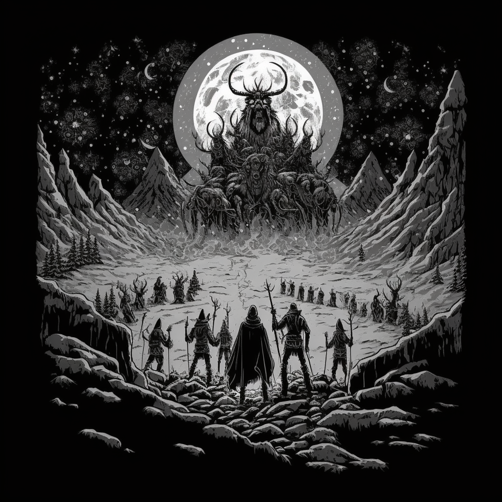Northern Ritual Woodcut by DustyShelfTV on DeviantArt