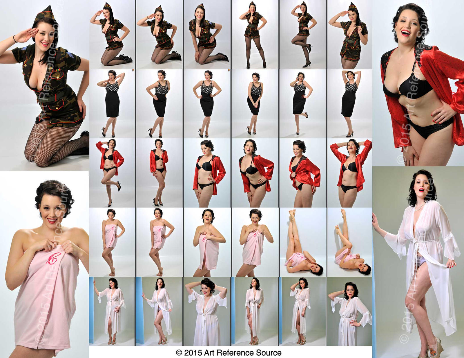 Stock: 1940's Retro Pinup Poses and Fashion by ArtReferenceSource ...